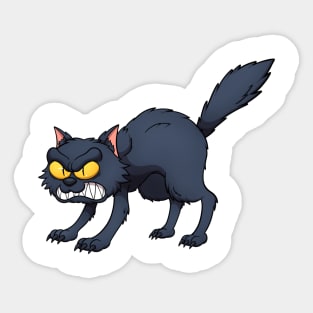 Angry Black Cat Sticker